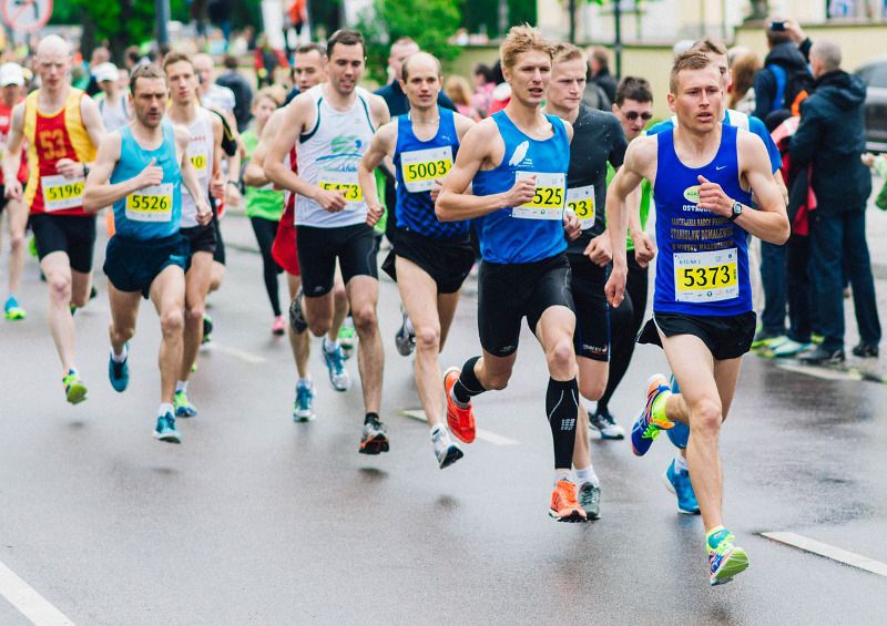 Crowd running